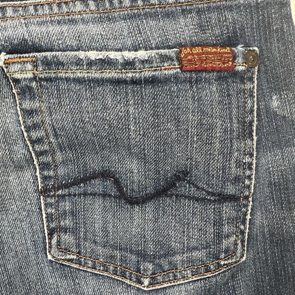 7 For All Mankind Bootcut Jeans Women’s Size 29 (30x33) Blue Boho Western Rodeo - Picture 5 of 14